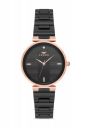Ferro Analog Crystals Studded Round Dial Women's Watch with Bracelet Strap...