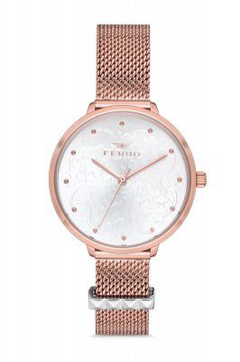 Ferro Analog Silver Dial Women's Watch-F21087C-C