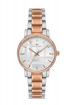 Ferro Aversa Analog Round Dial Women's Watch with Bracelet Strap