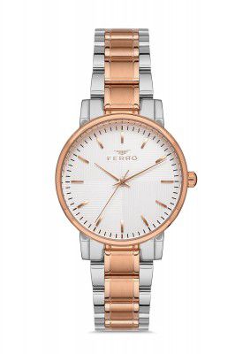 Ferro Aversa Analog Round Dial Women's Watch with Bracelet Strap