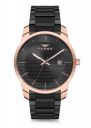 Ferro Lucca Analog Black Round Dial Men's Watch with Date Function & Bracelet Strap...