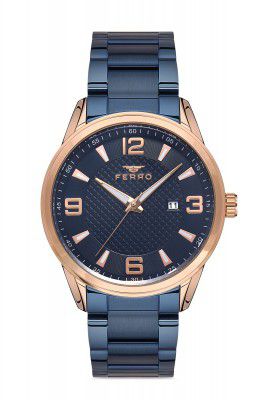 Ferro Lucca Analog Blue Dial Men's Watch-F11911A-T