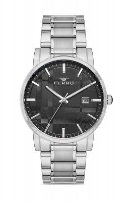 Ferro Lucca Analog Round Dial Men's Watch with Bracelet Strap