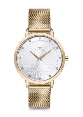 Ferro Lucca Analog White Dial Women's Watch-F2985C-B