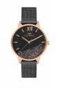 Ferro Pisa Analog Crystals MOP (Mother of Pearl) Round Dial Women's Watch with Mesh Strap...