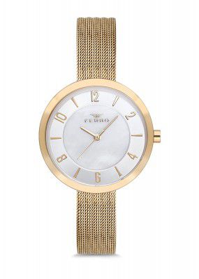 Ferro Pisa Analog White Dial Women's Watch-F1908C-1003-B