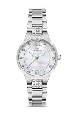 Ferro Pisa Analog White Dial Women's Watch-F21928A-A