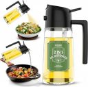 FEXME Oil Dispenser 500ml Oil Sprayer Bottle for Cooking 2 in 1 Oil Dispenser for Kitchen Oil Sprayer...