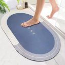Fezora® Soft Silicone Bathroom Mat Diatomite Door Mat Anti-Slip Bath Mat Quick Drying Absorbent Mat for Home and Kitchen (40 x 60 cm) - Color as per Availability (1)...