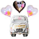 FI - FLICK IN 4 pcs Just Married Decoration Balloon Decorations Wedding Decoration Items for Home (Pack of 4, Multicolor)...