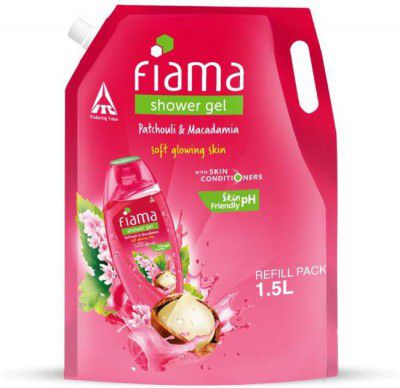FIAMA Body Wash Shower Gel Patchouli & Macadamia Value Pouch, For Moisturized Skin  (1.5 L)