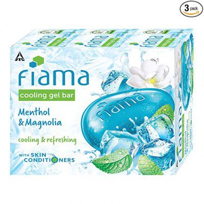 Fiama Cooling Gel Bar Menthol & Magnolia, With Skin Conditioners For Moisturized Skin, 125g Soap (Pack Of 3)