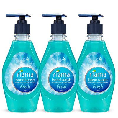 Fiama Fresh Moisturising hand wash, Peppermint and Green Apple, 400ml (Combo pack of 3)