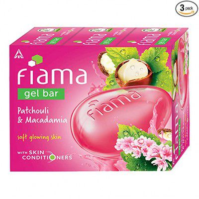 Fiama Gel Bar Patchouli and Macadamia for soft glowing skin, with skin conditioners - 125 g (Pack of 3)