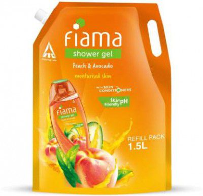 FIAMA Shower Gel Peach & Avocado, Body Wash Pouch  (1.5 L)