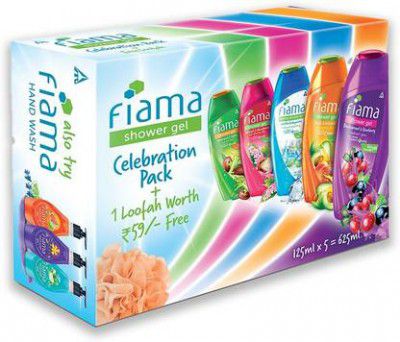 FIAMA 5 Unique Body Wash Shower Gels, (125ml Pack of 5)  (5 x 125 ml)