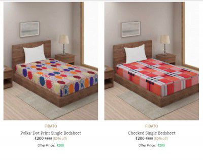 FIDATO Bedsheets up to 80% off