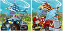 Fiddly's Wooden Jigsaw Floor Puzzle for Children (Paperless Puzzle) - 16 Pieces - (Pack of 2 - Fireman & Policeman)...
