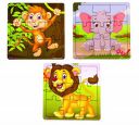 Fiddlys Wooden Paperless Jigsaw Puzzle for Children - Pack of 3-9 Pieces...