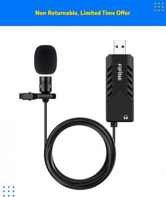 Fifine K053 Cardioid Pattern Wired Microphone With Sponge Cap