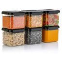 FIGMENT Airtight Kitchen Containers Set | Transparent(700ml, Pack of 6)...