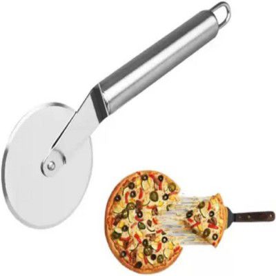 figmoz Premium Stainless Steel Wheel Pizza Cutter  (Stainless Steel)