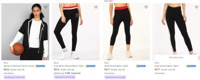 Flipkart : Fila Clothing & Accessories Upto 80% Off