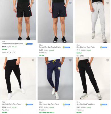 Fila Men's Clothing Minimum 70-80% Off