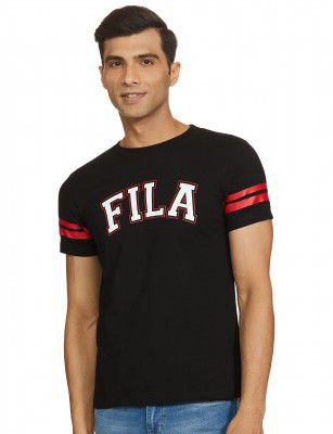 FILA Men's Solid Straight T-Shirt