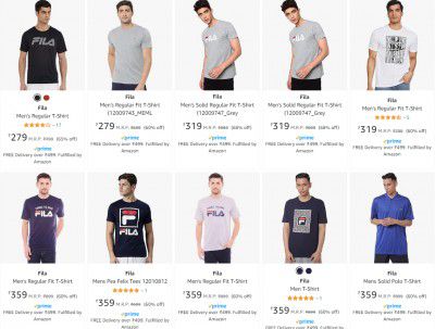 Fila Men's t-shirt Starts ₹279