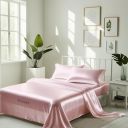 Filbert Satin Bedsheet King Size with Pillow Covers...