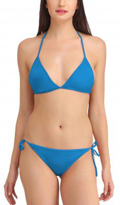 FIMS - Fashion is my style Women Satin Lycra Bikini Set Non-Padded Lingerie Set Pack of 1 Multicolor