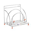 FINE ARTS Stainless Steel Wall Mount Rolling Pin Holder Chakla Belan Stand Tawa Stand Kitchen Shelves Kitchen Organizer Rollin Pin...