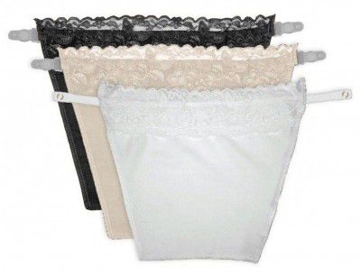 Finesse Women's Cotton Miracle Cami (Black White and Beige, Free Size) -Set of 3