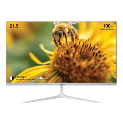 FINGERS The Big Picture LED Monitor Satin-2150 [21.45 (51.48cm), FHD (1920x1080 px), Ultra-Slim & Frameless, 16.7 M Colours, Wall Mountable, VGA, HDMI with 100HZ (Stunning White)