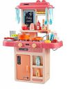 FINLAND 36 Pcs Little Kitchen Playset, Kids Play Kitchen with Realistic Lights & Sounds,Simulation of Spray, Play Sink with Running Water,Dessert Shelf Toy & Other Kitchen Accessories Set for Kids...