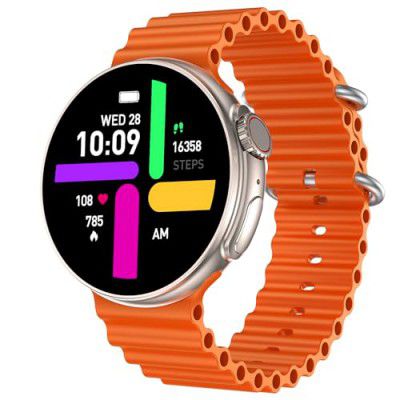 Fire-Boltt Asteroid 1.43” Super AMOLED Display Smart Watch, One Tap Bluetooth Calling, 350mAh Large Battery (Orange)