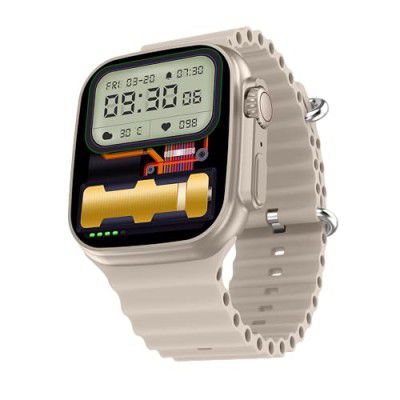 Fire-Boltt Gladiator 1.96" Biggest Display Smart Watch with Bluetooth Calling (Light Gold)