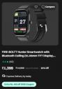 FIRE-BOLTT Hunter Smartwatch with Bluetooth Calling (51.05mm TFT Display, IP67 Water Resistant, Black Strap)...