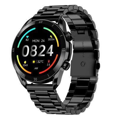 Fire-Boltt Legacy Luxury Round Smart Watch,Super AMOLED,Bluetooth Calling,Wireless Charging - Black