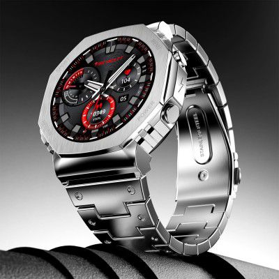 Fire-Boltt Obsidian 33.5mm (1.32 inch) AMOLED Display, Stainless Steel Design