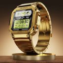 Fire-Boltt Reto 39.1mm (1.54) Display, Bluetooth call, Voice Assistance, Steel Straps Smartwatch  (Gold Strap, Free Size)...