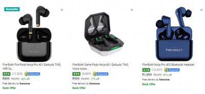 Fire Boltt Earbuds Upto 82% Off
