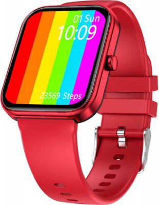 Fire-Boltt Wonder Bluetooth Calling Smartwatch (Red Strap, Free Size)