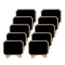 First Try Mini Wood Lace Shape Chalkboards with Support Easels | Wooden Place Card Name | for Message Board Signs Food Labels Wedding Parties Holder Décor | Small Rectangle (Pack of 6)...