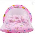 First Vision Cotton Kids Washable Baby Net with Soft Pillow Mosquito Net  (Pink, Tent)...
