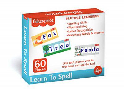 Fisher Price Learn to Spell Puzzles - 60 pieces, 3-4-5 letter spelling puzzles for Kids Age 4 Years & above - Learning and Development Puzzles - Fun & Learn with Colorful Puzzles