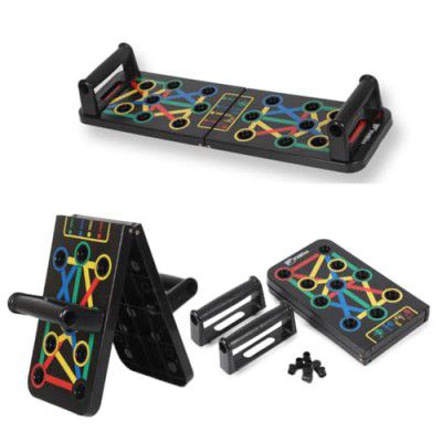 FitBliss Pushup Board For Men & Women Fitness Equipment Push Up Bar For Home Gym Foldable Push-up Board and Push up bar System
