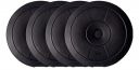 FitBox Sports Finger Gripped Weight Plates Combo for Home Workout 20kg (2.5kg x 8), Black...