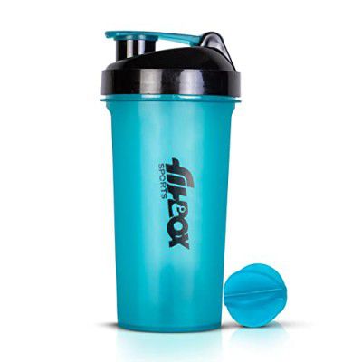 FitBox Sports Supplements Shaker Bottle for Protein, Pre - Post Workout 700ml (White)